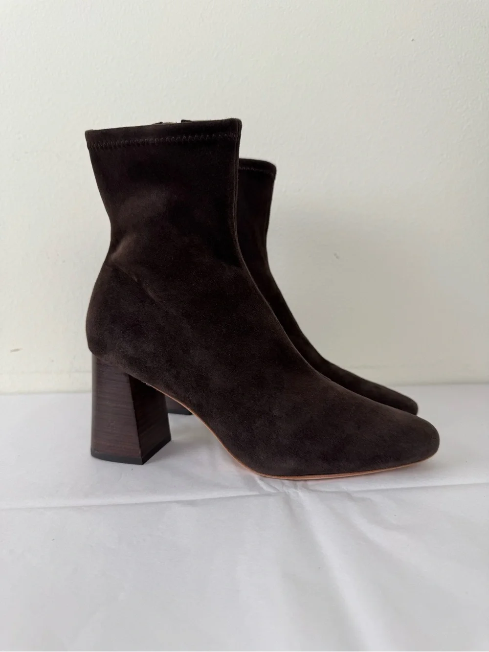 Loeffler Randall Elise Chocolate Brown Suede Pointed Ankle Boots 7